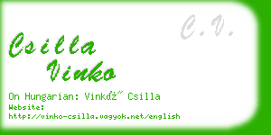 csilla vinko business card